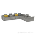 Sofa de forme en section module de concepteur moderne